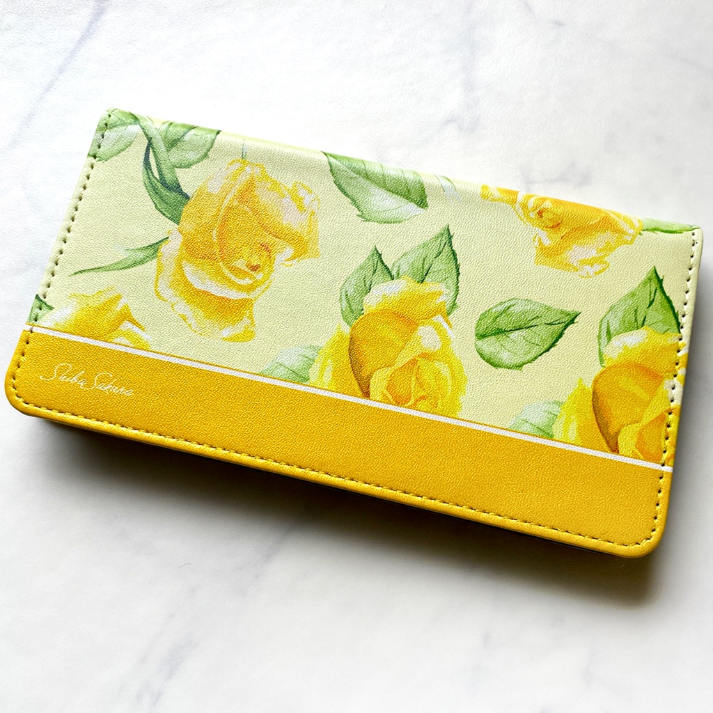 イエローローズの手帳型スマホケース 花 スマホケース iphone16e iphone14 iphone15 全機種対応 バラ