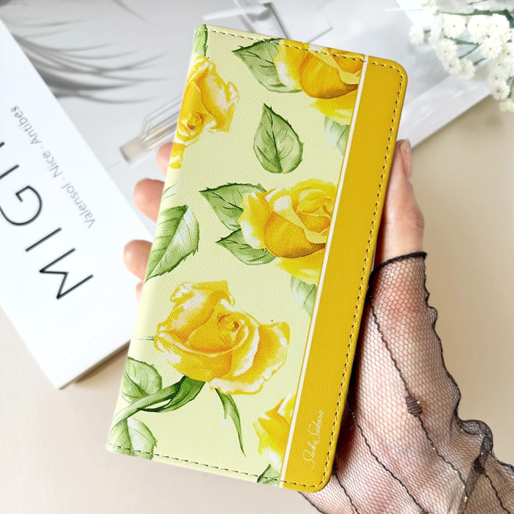 イエローローズの手帳型スマホケース 花 スマホケース iPhone17 Air iphone16e iphone14 iphone15 全機種対応 バラ