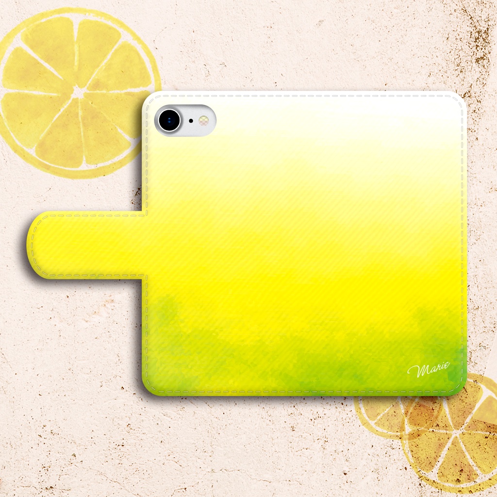 蒼いレモネードの手帳型スマホケース 全機種対応 手帳型 スマホケース iPhone17 Air iphone15 iphone16e レモン iphone14