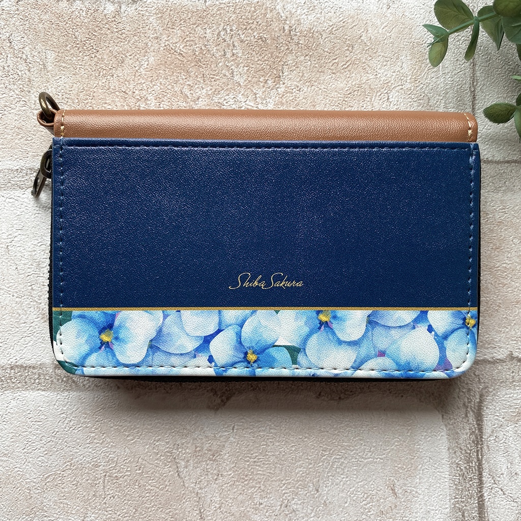 梅雨の紫陽花のコインケース