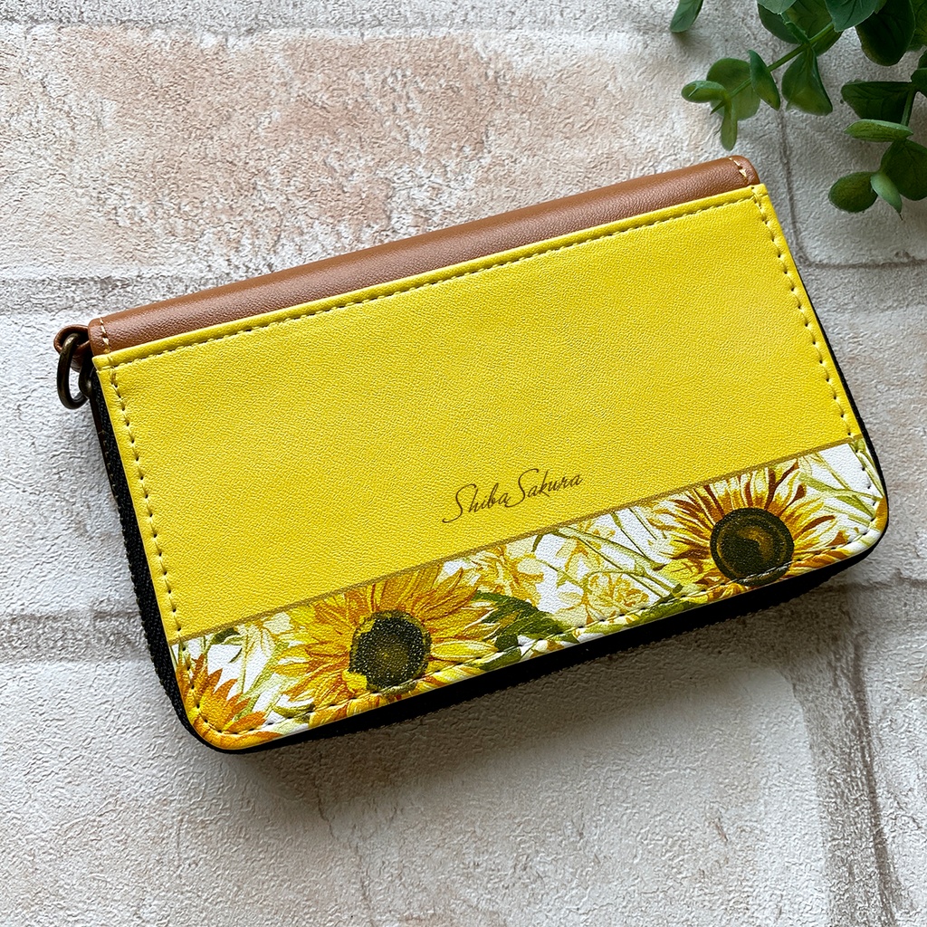 夏のひまわりのコインケース