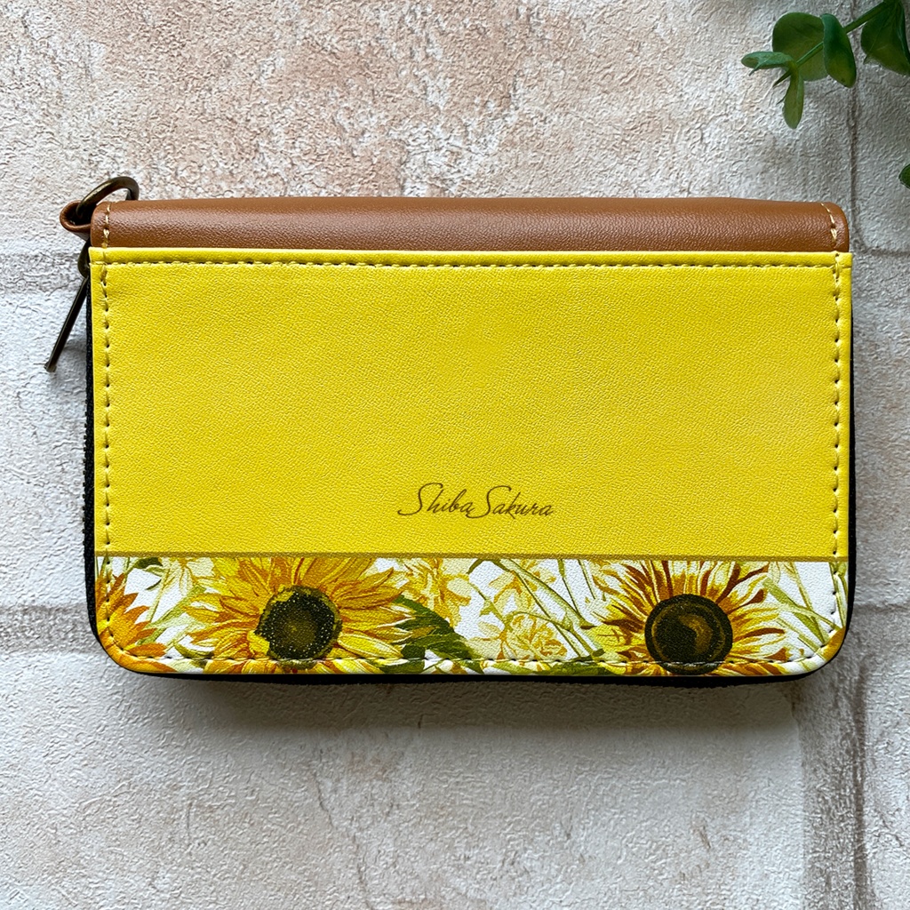 夏のひまわりのコインケース