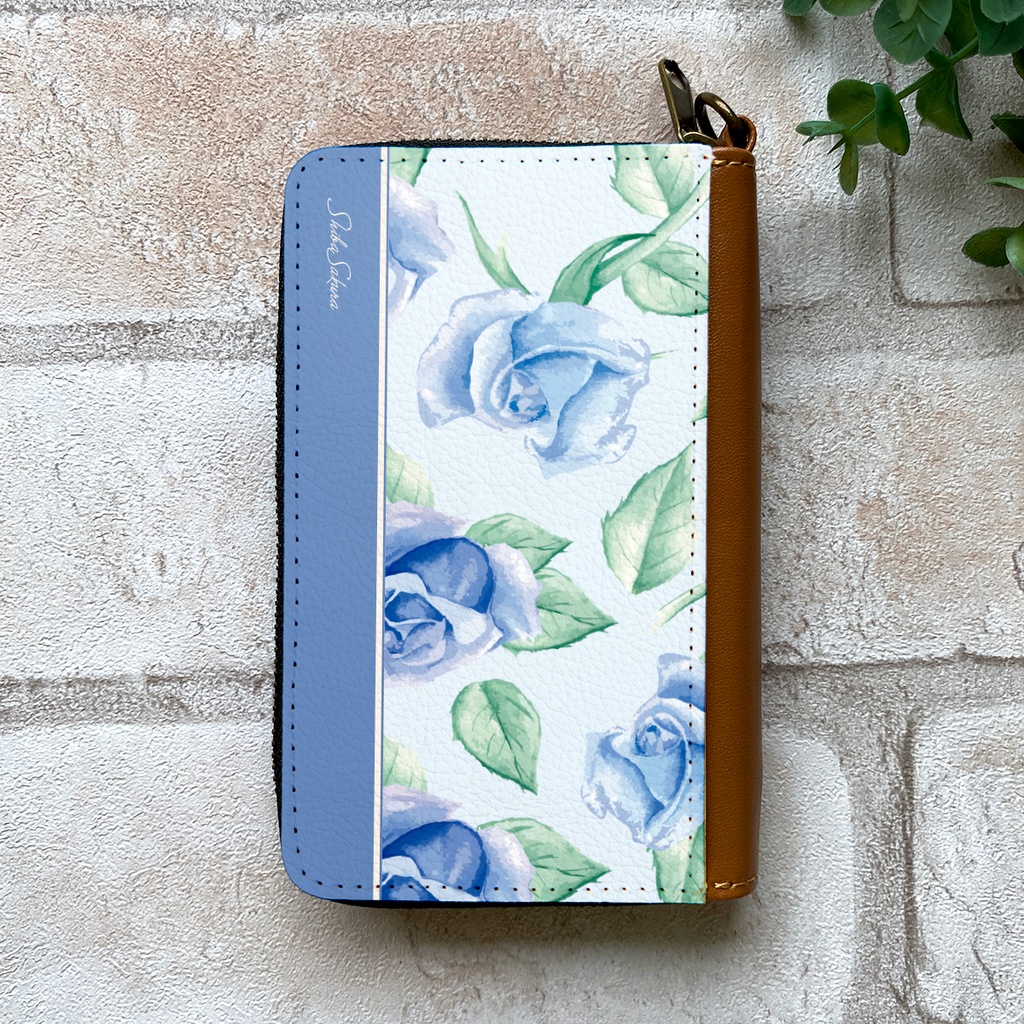 ブルーローズのコインケース バラ 花