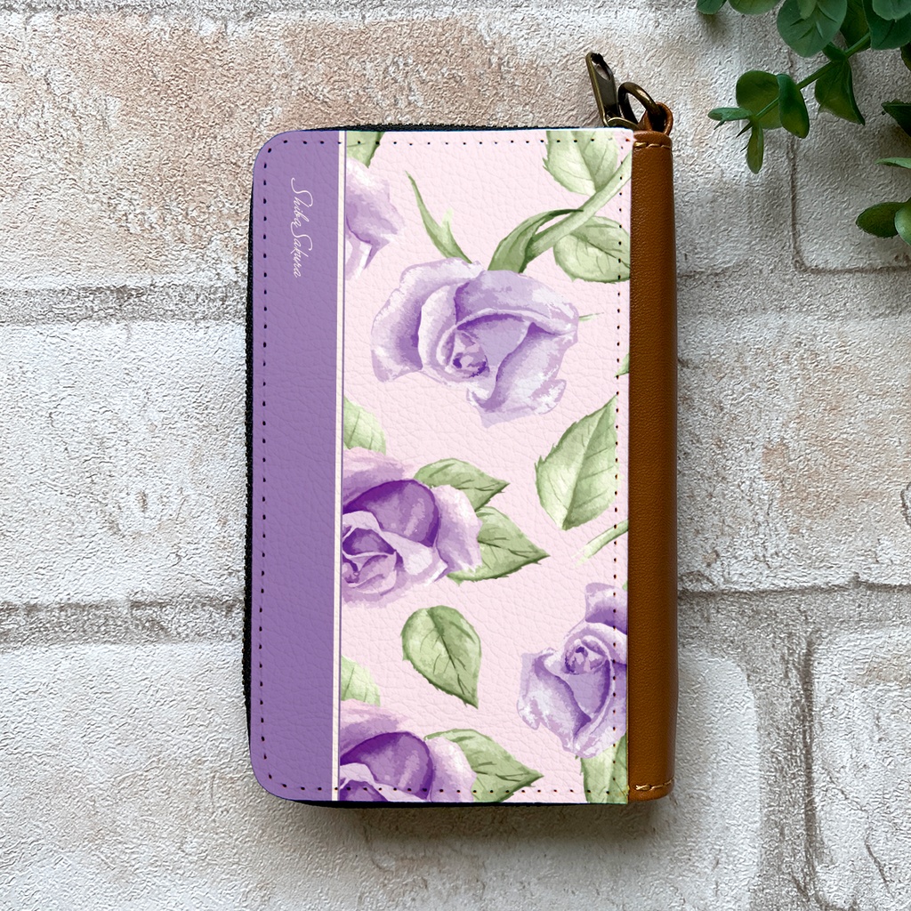 パープルローズのコインケース バラ 花