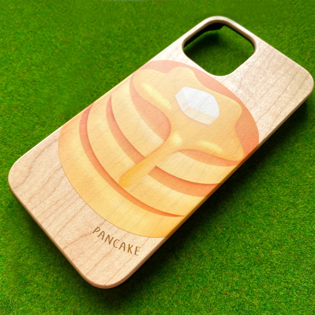 ふわふわホットケーキのウッドiphoneケース スマホケース パンケーキ
