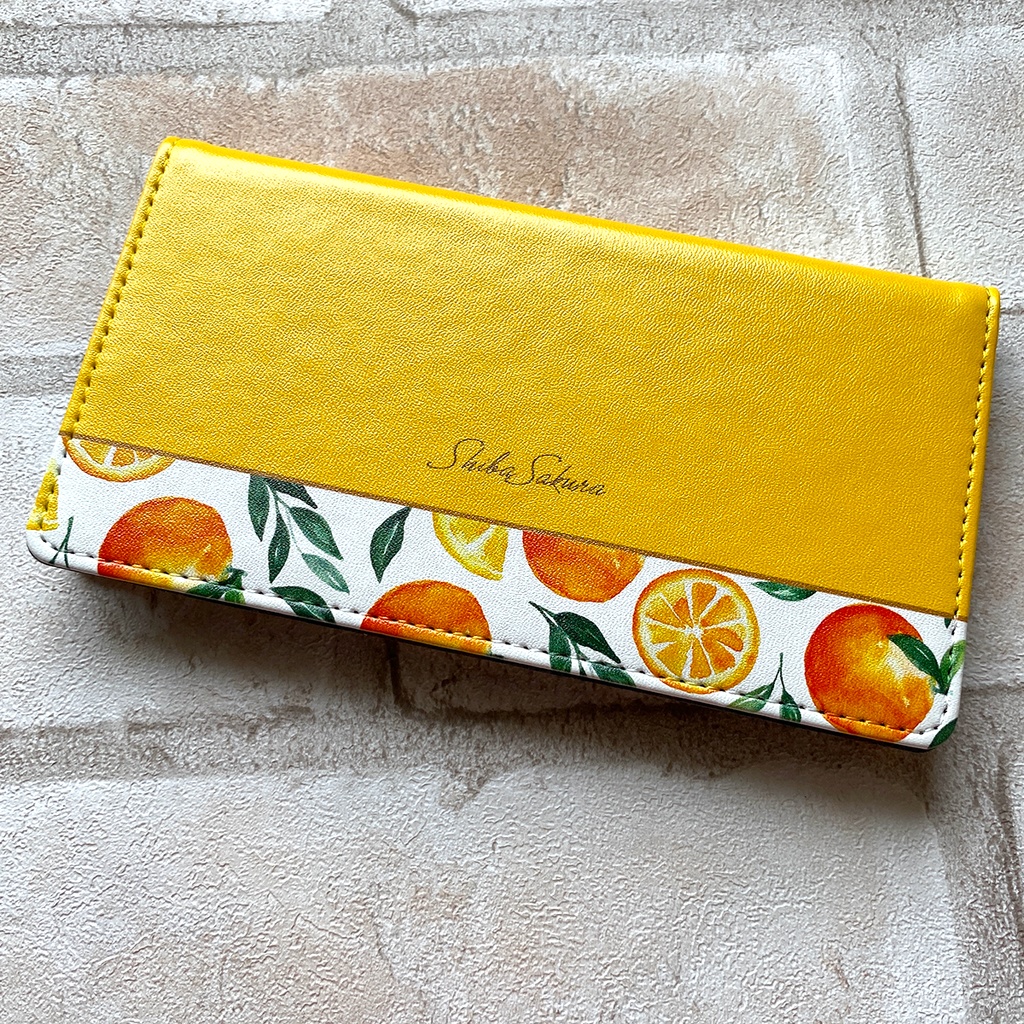 ネーブルオレンジの手帳型スマホケース スマホケース iPhone17 Air iphone16e iphone14 iphone15 全機種対応 オレンジ みかん