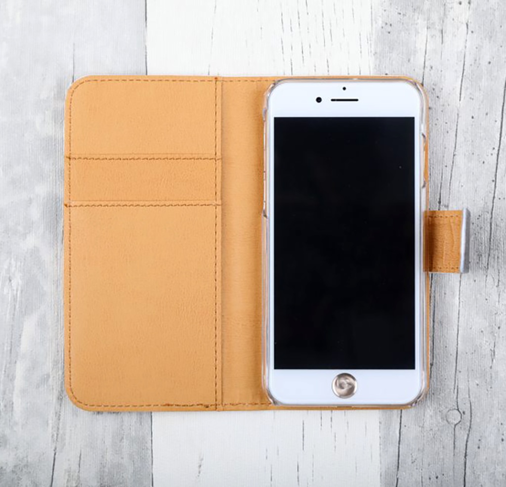 にゃんこニットの手帳型スマホケース(アイスブルー) 全機種対応 手帳型 スマホケース iphone15 iphone16e 猫 黒猫 iphone14