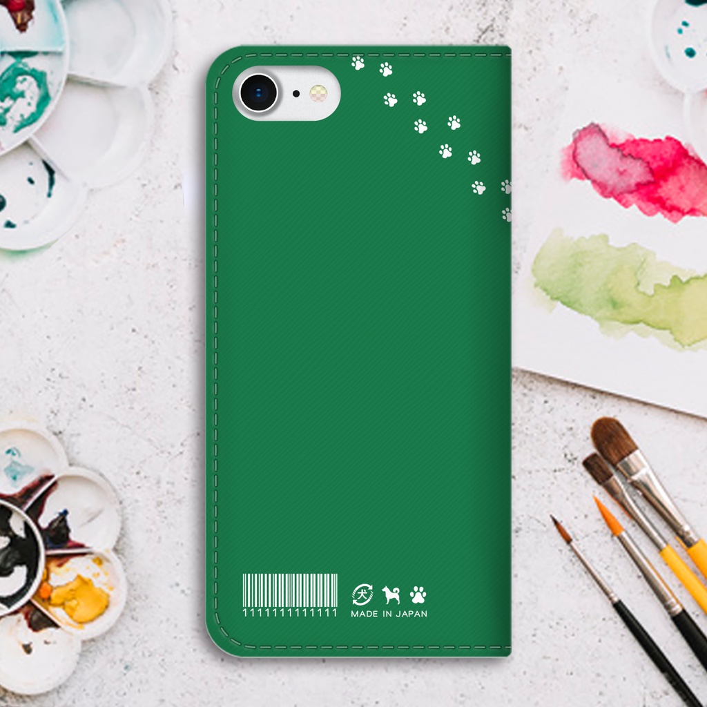 わんこノートの手帳型スマホケース(きょとんパグ) iphone16e iphone14 iphone15 全機種対応 犬 パグ