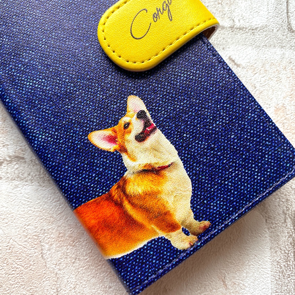 コーギーとデニムの手帳型スマホケース 全機種対応 手帳型 スマホケース iPhone17 Air iphone15 iphone16e iphone14 犬 コーギー
