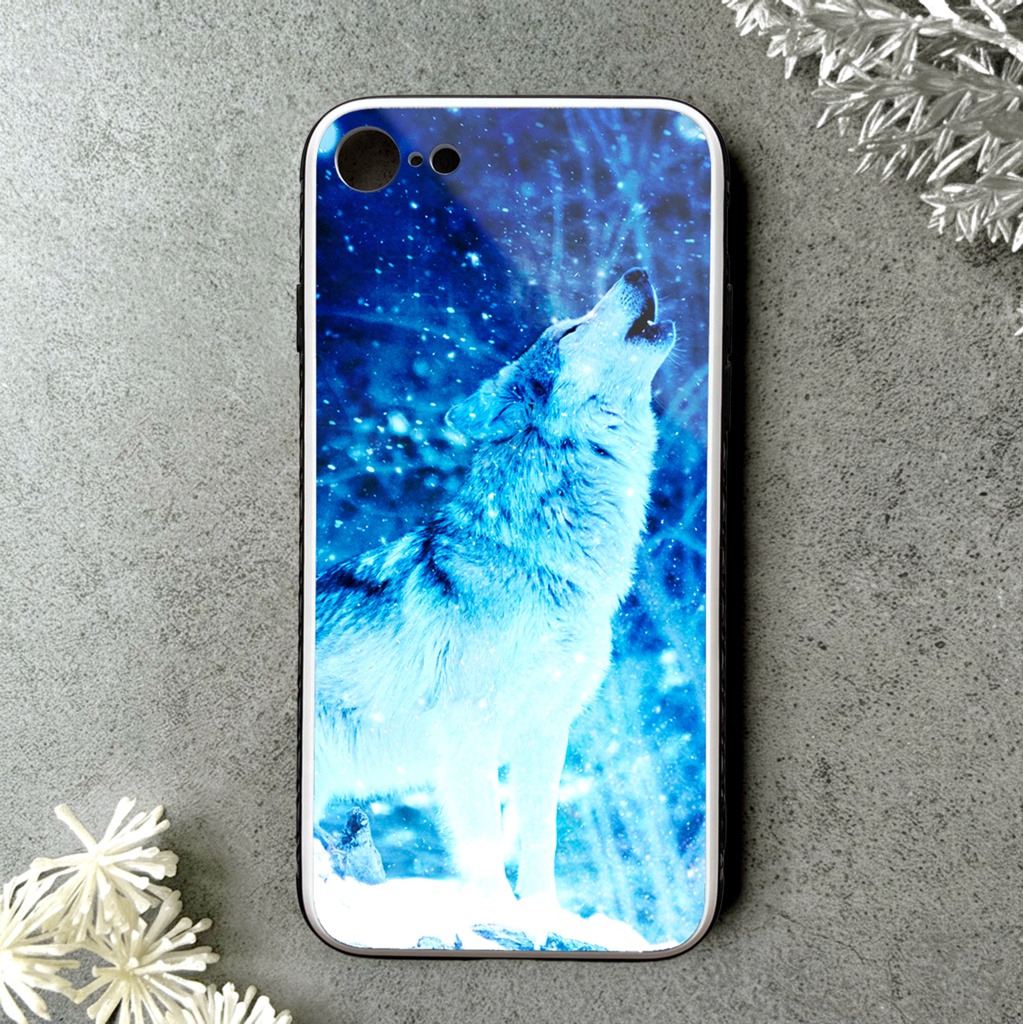 雪原のオオカミのiphoneケース(強化ガラス)スマホケース iPhone17 Air iphone13 iphone16e 雪 冬 宇宙 狼 オオカミ iphone14 iphone15