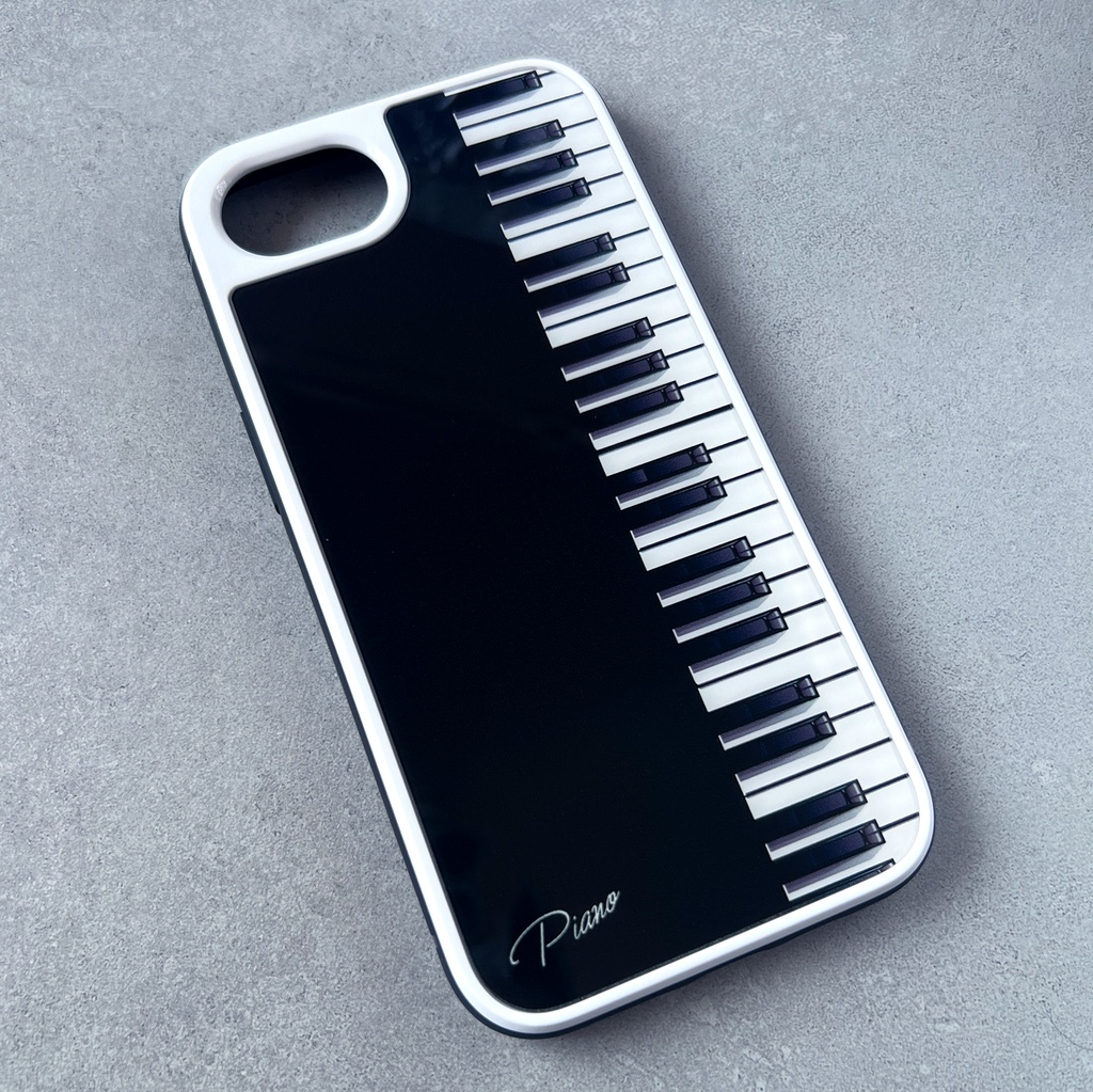 ピアノのiphoneケース(強化ガラス)スマホケース iphone16e iphone13 ピアノ 音楽 iphone15 iPhone17e Air