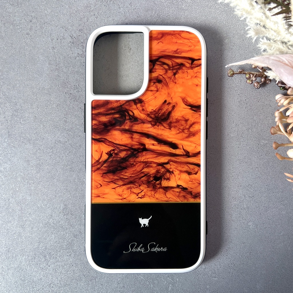 べっ甲と猫のスマホケース(強化ガラス)猫 スマホケース iPhone17e Air iphone16e iphone15 iphone13 アニマル柄 iphone14
