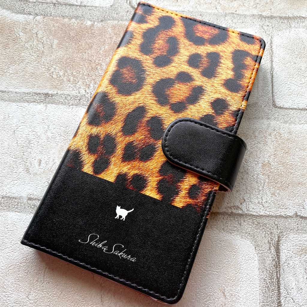 ベンガル猫の手帳型スマホケース 全機種対応 手帳型 スマホケース iPhone17 Air iphone15 iphone16e iphone14 猫 レオパード