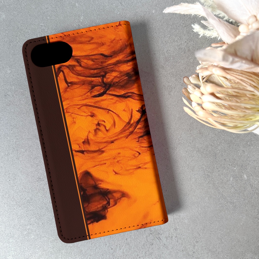 べっ甲×ブラウン 手帳型 スマホケース 全機種対応 iphone16e iPhone17e Air iphone14 iphone15