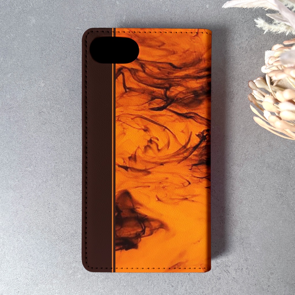 べっ甲×ブラウン 手帳型 スマホケース 全機種対応 iphone16e iPhone17e Air iphone14 iphone15