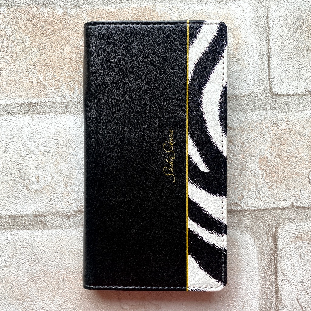 ゼブラ×ブラック 手帳型 スマホケース 全機種対応 iphone16e iPhone17 Air iphone14 iphone15 シマウマ アニマル柄