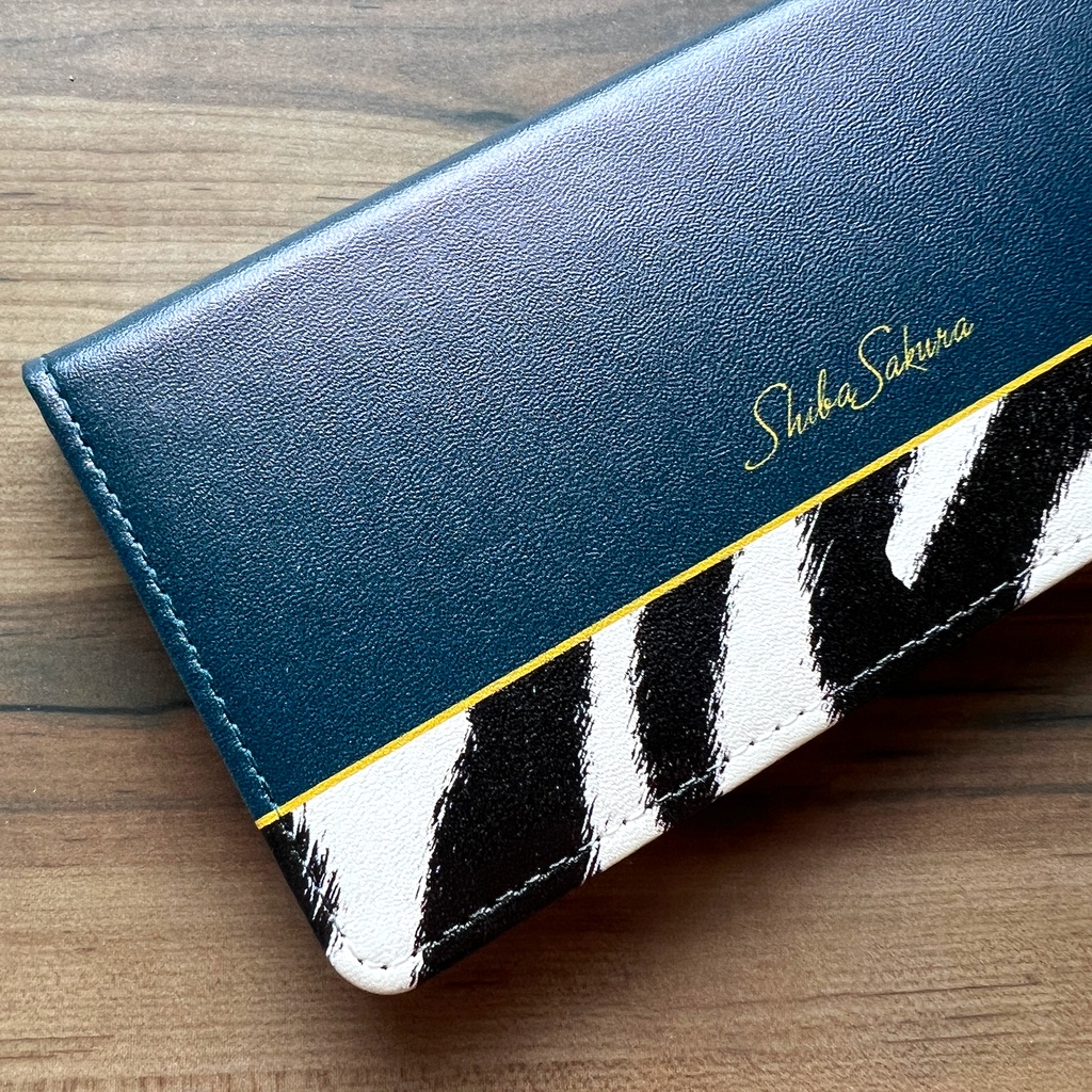 ゼブラ×マリンブルー 手帳型 スマホケース iPhone17 Air iphone15 iphone16e iphone14 全機種対応 ゼブラ柄 アニマル柄 手帳型 スマホケース 動物