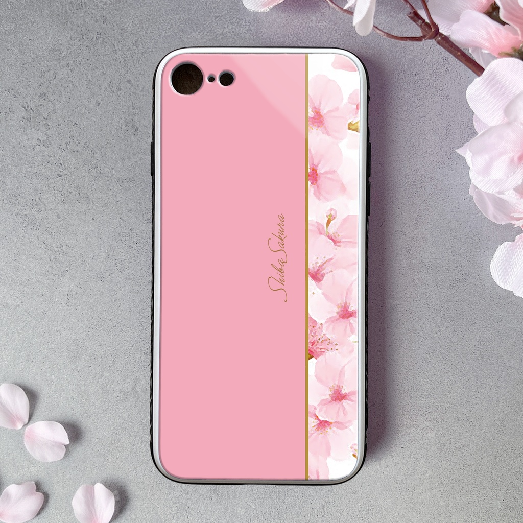 桜のガラススマホケース iphone15 iphone13 iPhone17 Air 花 桜 春 スマホケース iphone14 iphone16e SE