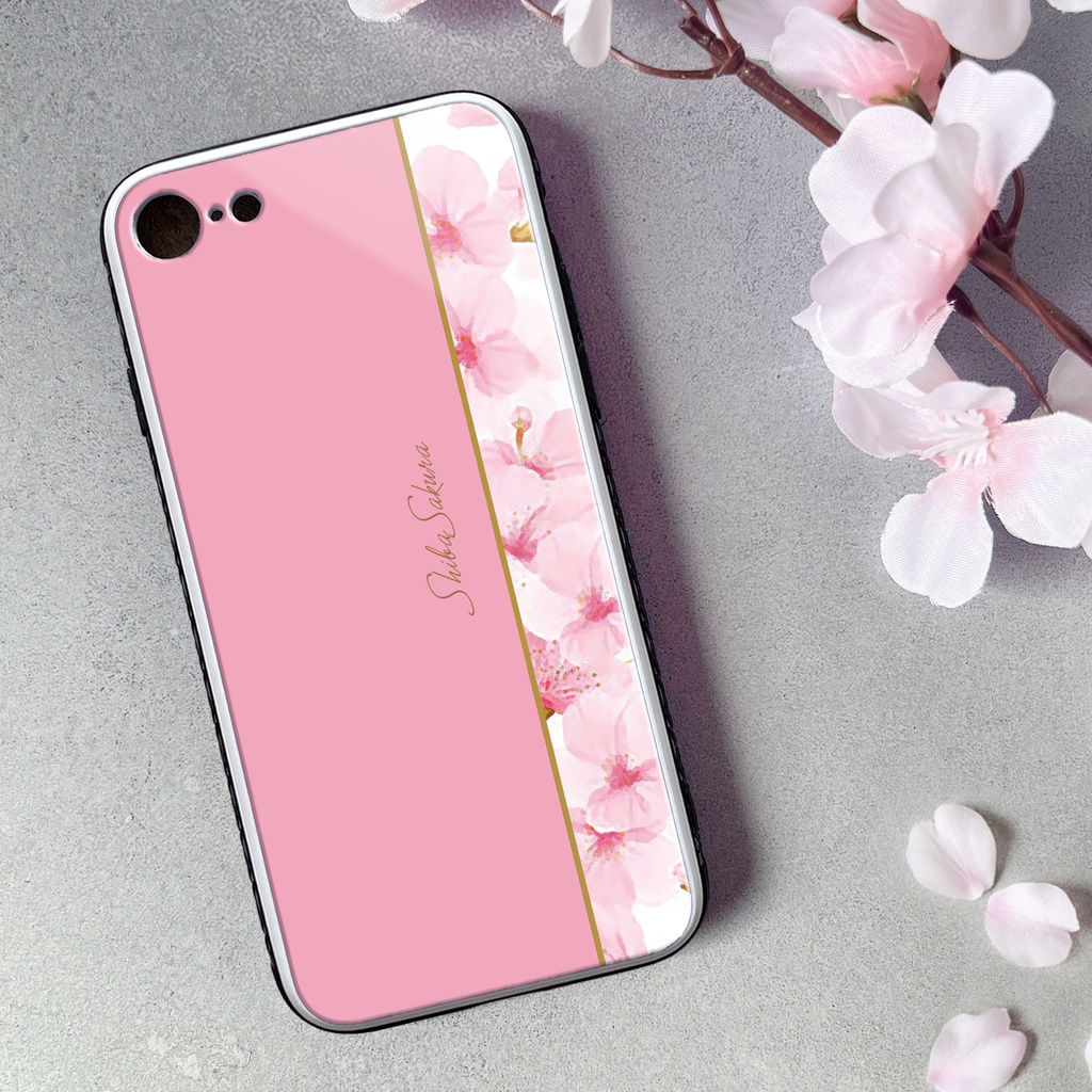 桜のガラススマホケース iphone15 iphone13 iPhone17 Air 花 桜 春 スマホケース iphone14 iphone16e SE