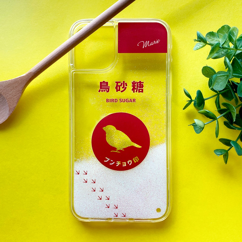 文鳥のキラキラお砂糖 グリッターケース インコ 鳥 スマホケース SE3 第3世代 iPhone17 air 文鳥 iphone15 iphone13 iphone14 iPhone16e