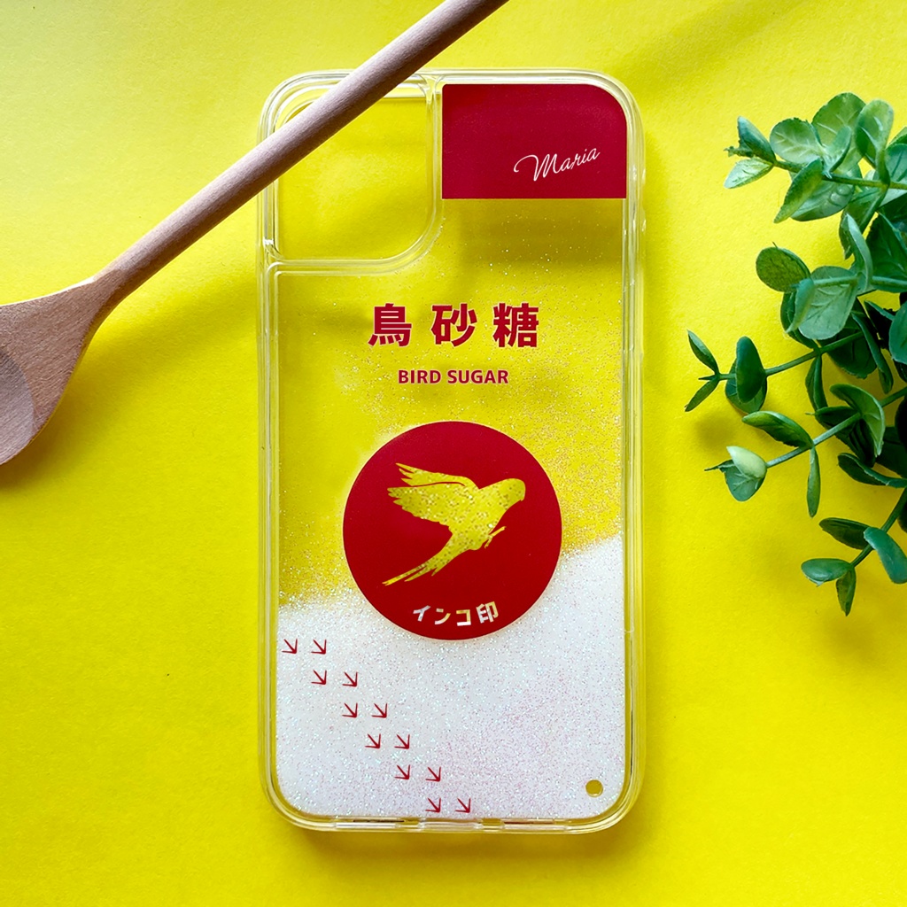 インコのキラキラお砂糖 グリッターケース インコ 鳥 スマホケース SE3 第3世代 iPhone17 air iphone15 iphone13 iphone14 iPhone16e