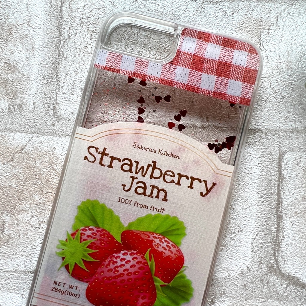 ストロベリージャムのグリッターケース スマホケース iPhone15 iphone16e iphone13 iphone17 air いちご ストロベリー グリッター キラキラ