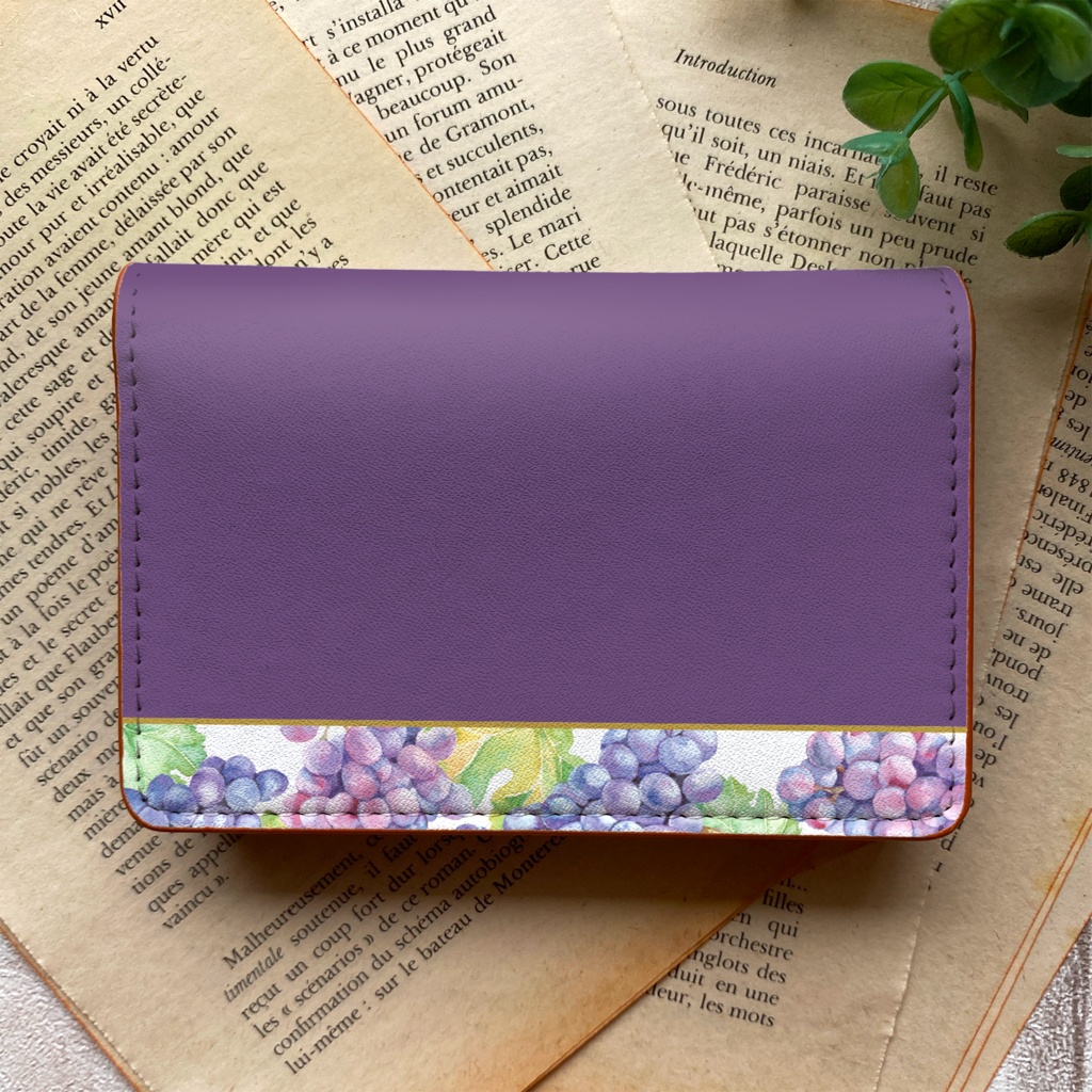 ぶどうの名刺ケース(ピオーネ) ぶどう グレープ フルーツ 秋 カードケース 名刺入れ