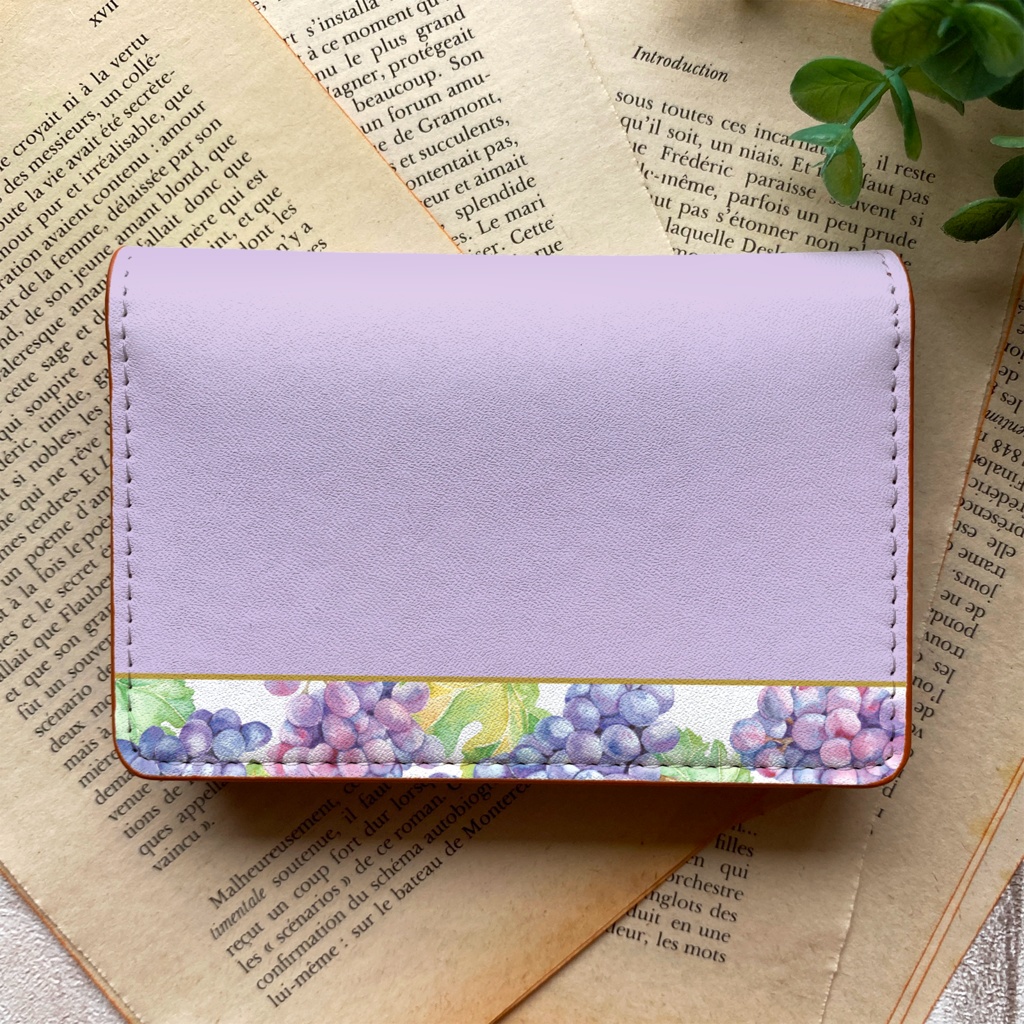 ぶどうの名刺ケース(クイーンニーナ) ぶどう グレープ フルーツ 秋 カードケース 名刺入れ