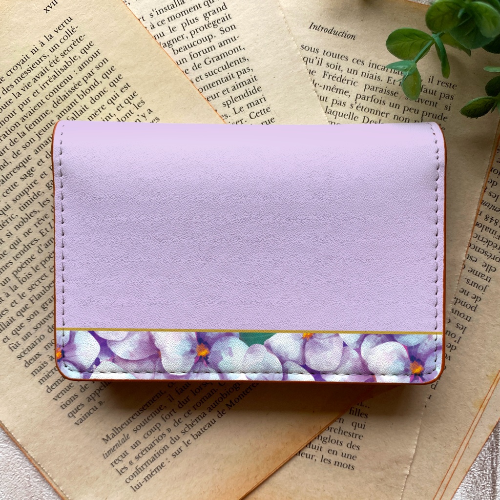 梅雨の紫陽花の名刺ケース(薄紫) 花 アジサイ 雨 夏 カードケース 名刺入れ