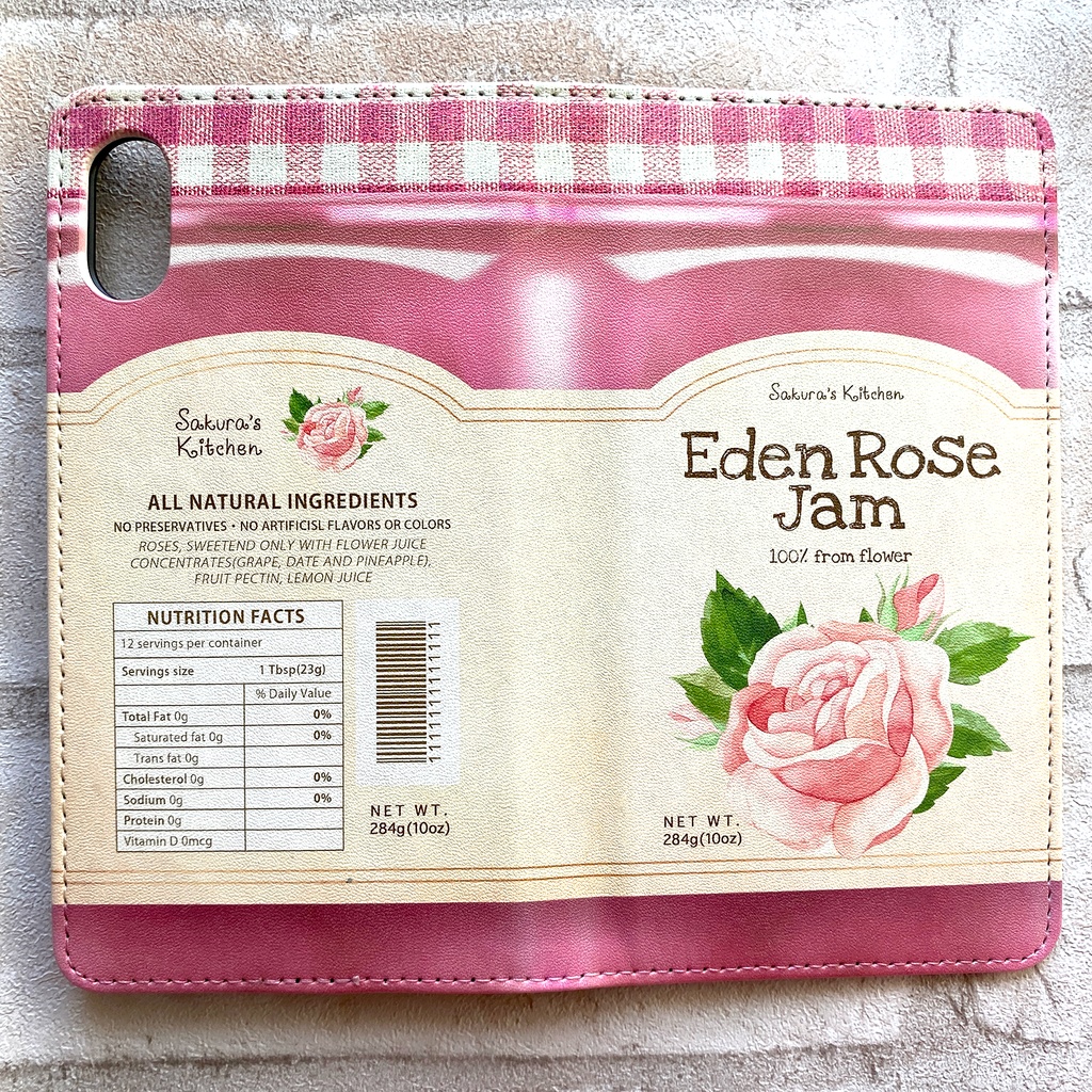 ローズジャムの手帳型スマホケース iphone15 iphone14 iphone16e iPhone17 Air 全機種対応 スマホケース バラ 花 ジャム ピンク