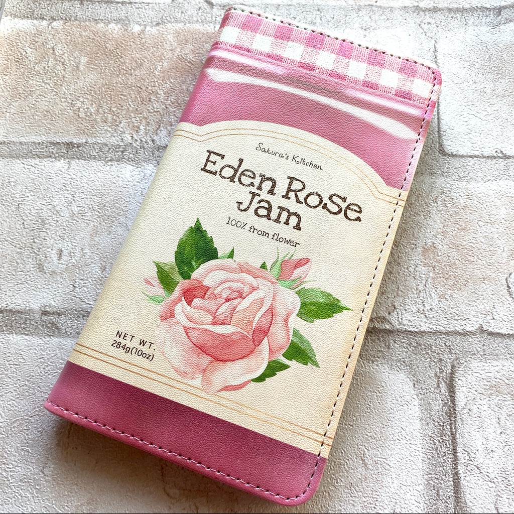 ローズジャムの手帳型スマホケース iphone15 iphone14 iphone16e iPhone17 Air 全機種対応 スマホケース バラ 花 ジャム ピンク