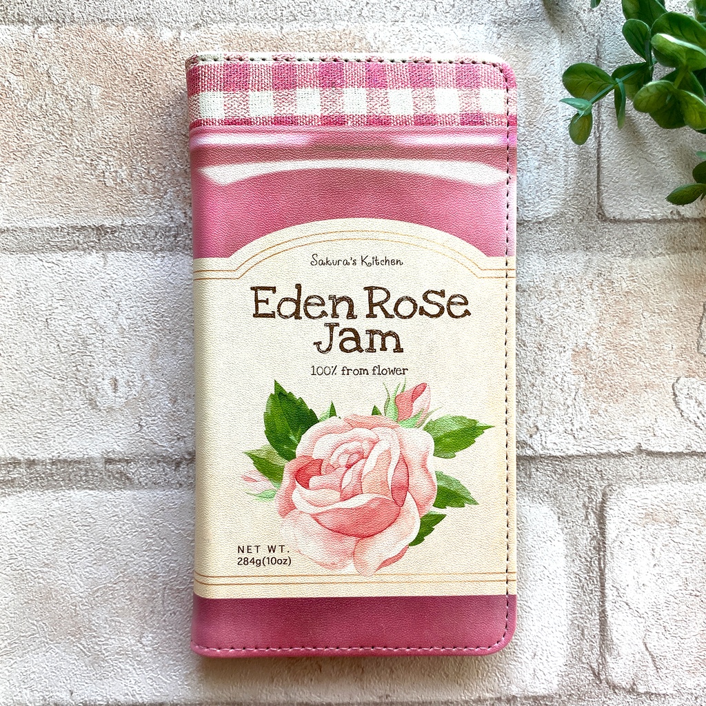 ローズジャムの手帳型スマホケース iphone15 iphone14 iphone16e iPhone17 Air 全機種対応 スマホケース バラ 花 ジャム ピンク