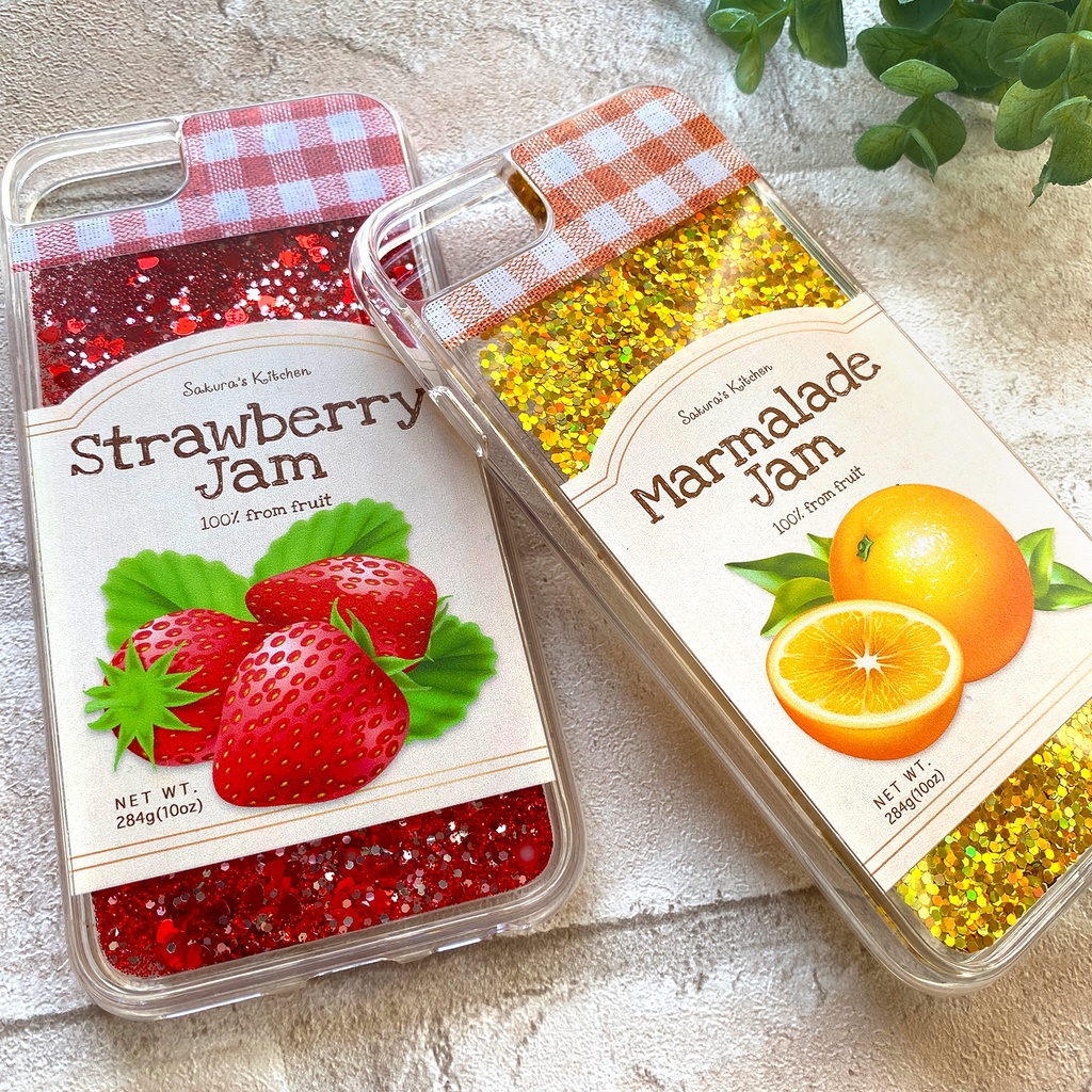 マーマレードジャムのグリッターケース スマホケース iphone17 air iPhone15 iphone14 オレンジ マーマレード グリッター キラキラ iPhone16e