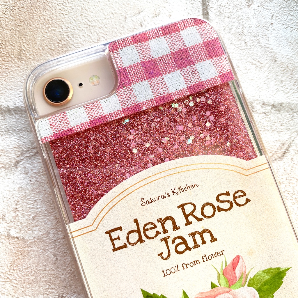 ローズジャムのグリッターケース スマホケース iphone17 air iPhone14 iphone15 バラ ローズ 花 春 グリッター キラキラ iPhone16e