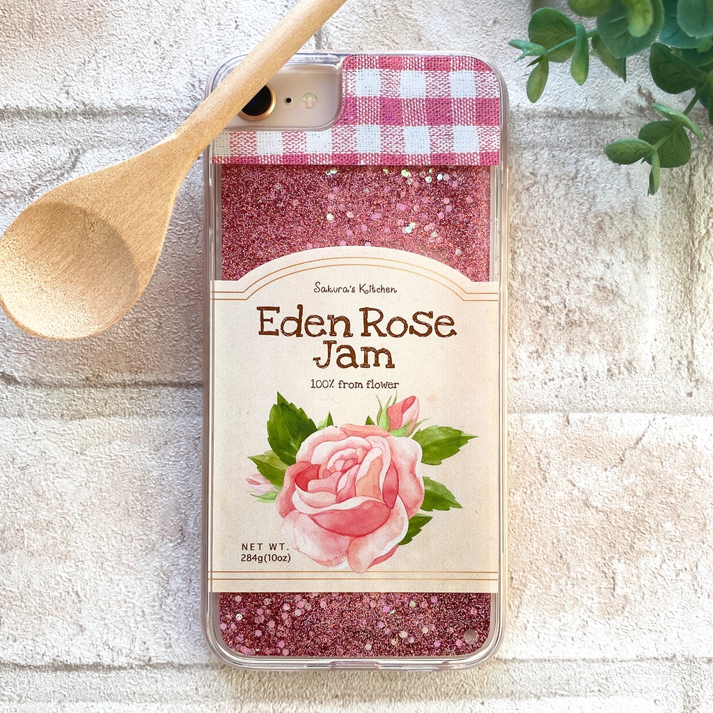 ローズジャムのグリッターケース スマホケース iphone17 air iPhone14 iphone15 バラ ローズ 花 春 グリッター キラキラ iPhone16e