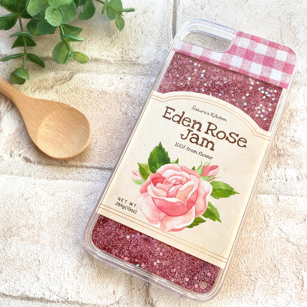 ローズジャムのグリッターケース スマホケース iphone17 air iPhone14 iphone15 バラ ローズ 花 春 グリッター キラキラ iPhone16e