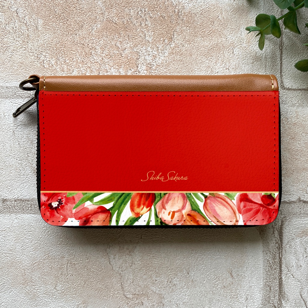 チューリップのコインケース(レッド) チューリップ 春 花 コインケース