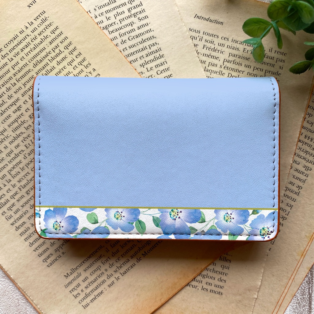 ネモフィラの名刺ケース(ベビーブルー) ネモフィラ 青 夏 春 花 カードケース 名刺入れ