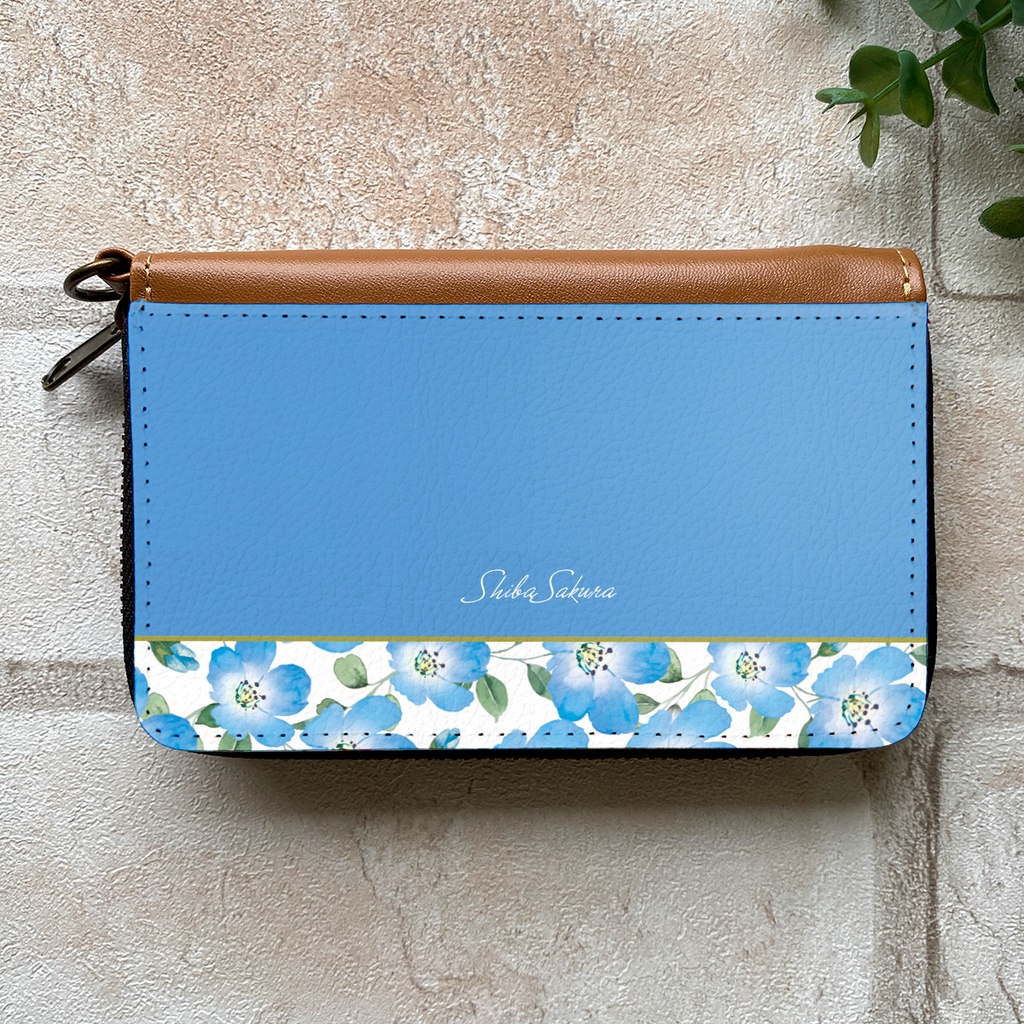 ネモフィラのコインケース(スカイブルー) ネモフィラ 青 夏 春 花 小銭入れ コインケース