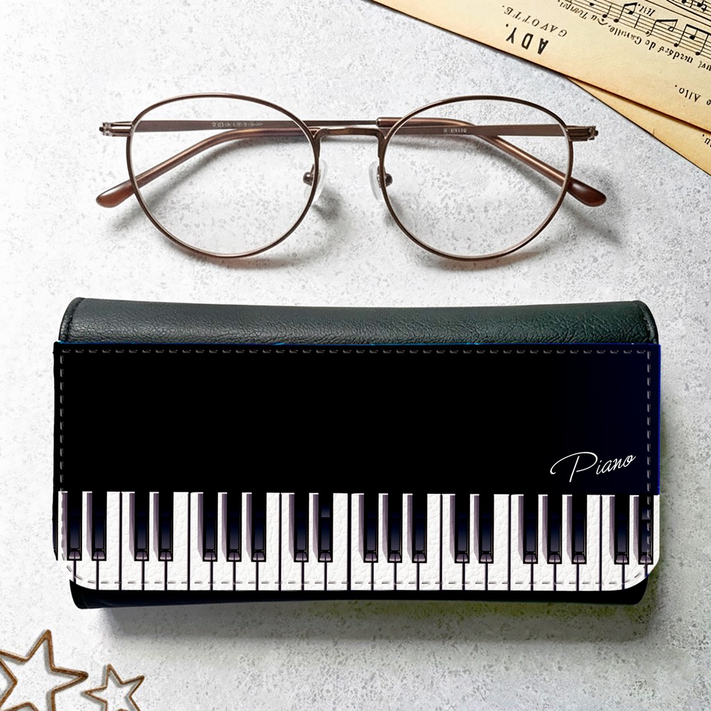 ピアノのメガネケース 音楽 メンズ プレゼント ピアノ