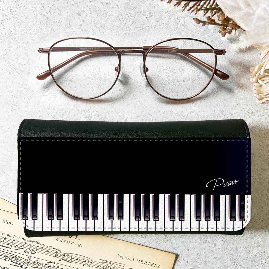 ピアノのメガネケース 音楽 メンズ プレゼント ピアノ