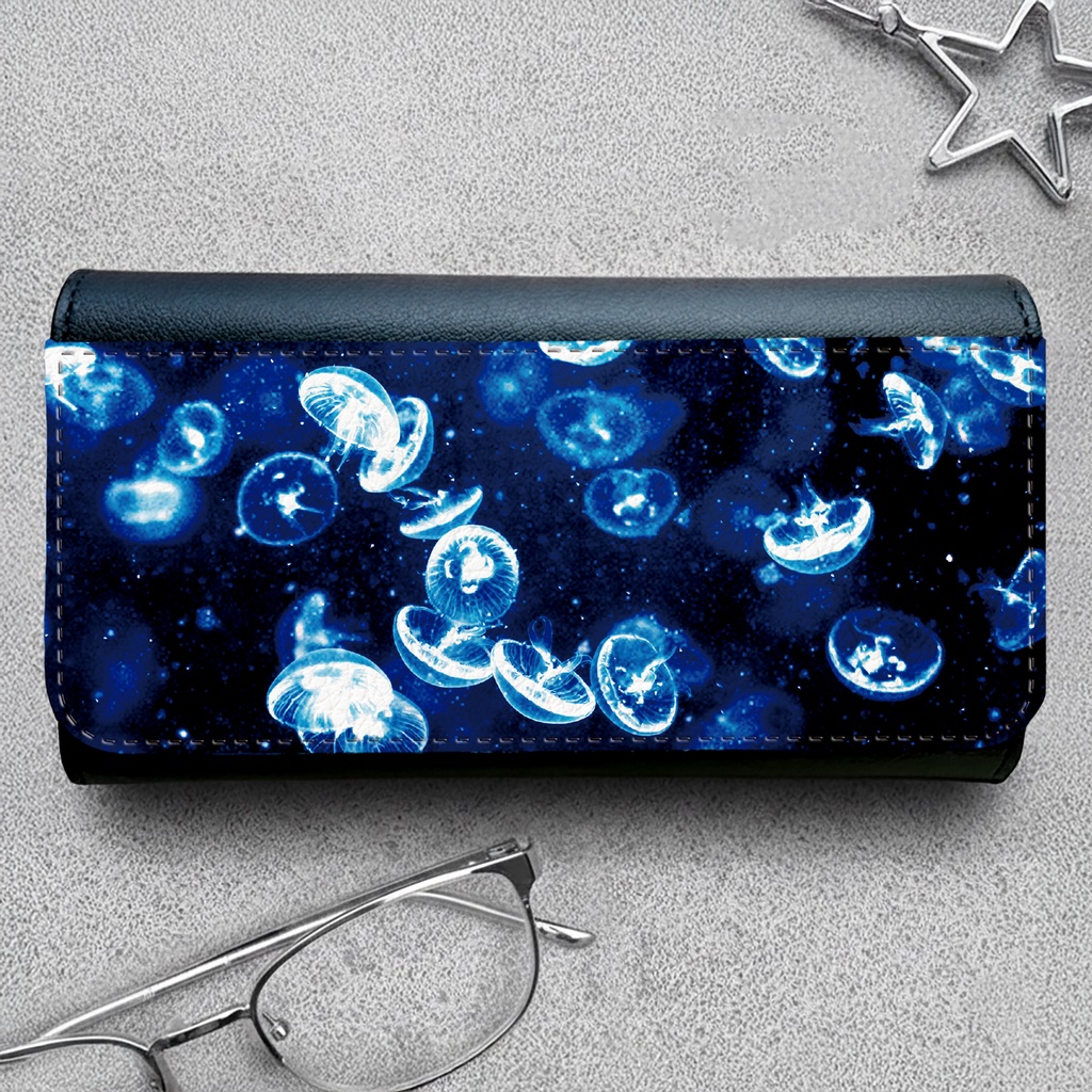 キラキラくらげのメガネケース 宇宙 クラゲ 海