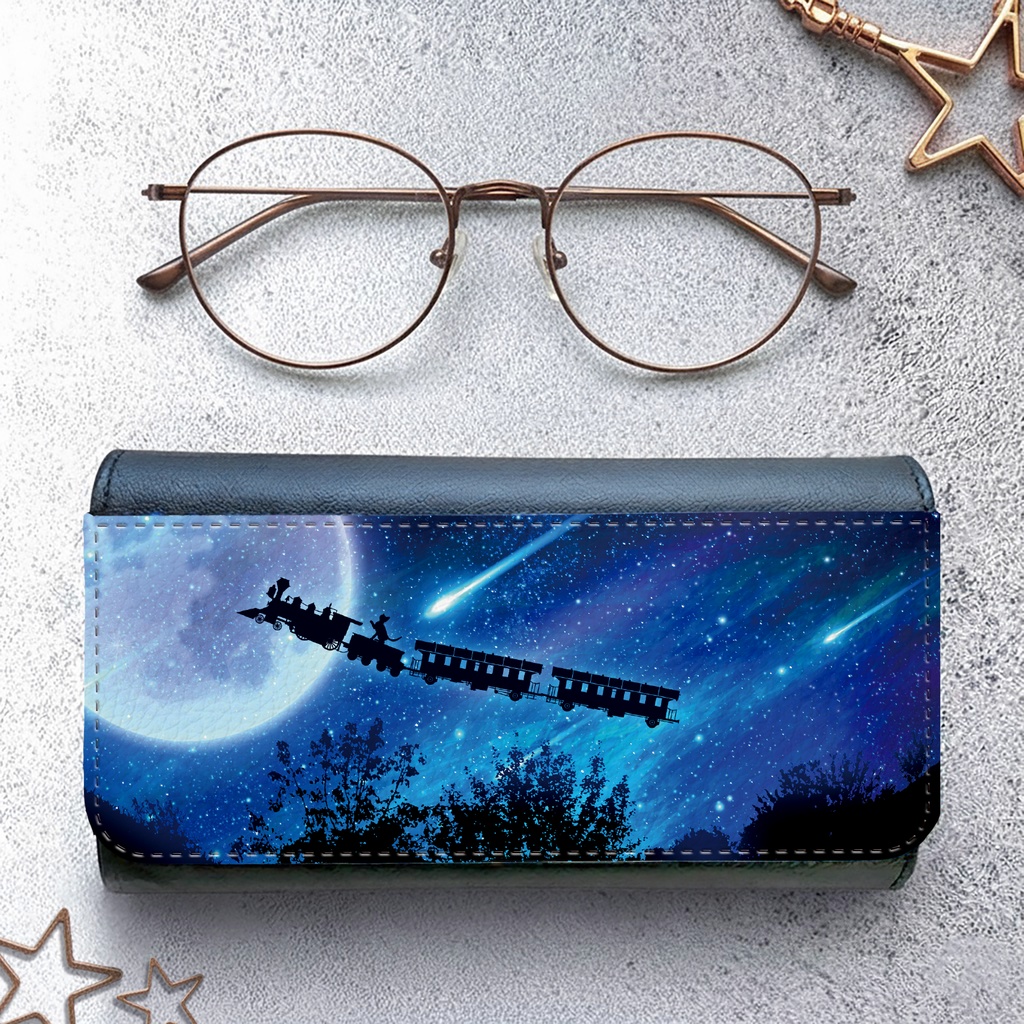 銀河鉄道の猫 メガネケース 宇宙 黒猫 猫