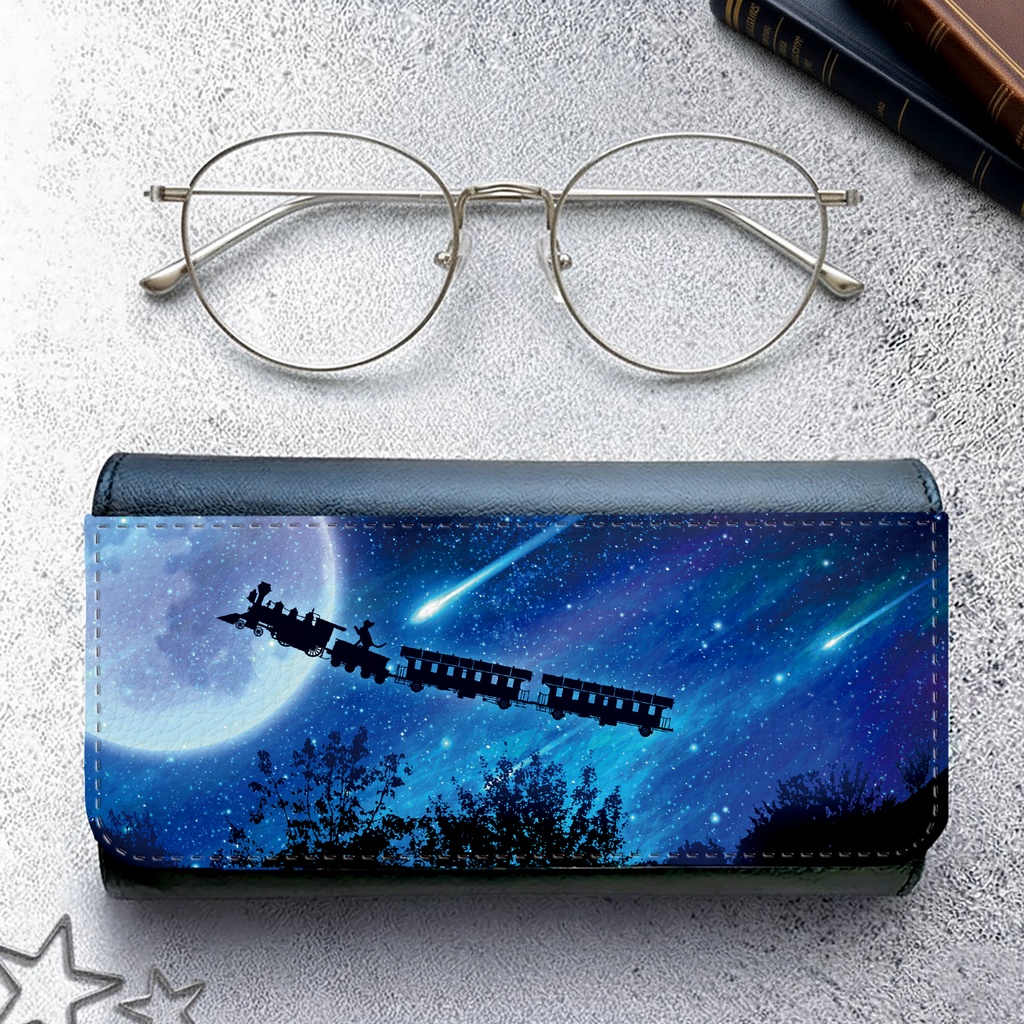 銀河鉄道の猫 メガネケース 宇宙 黒猫 猫
