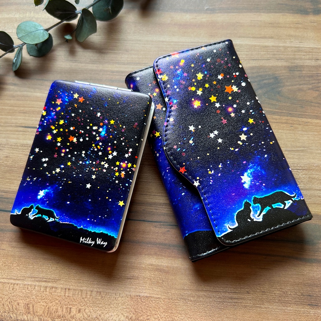 星空デートな猫のキーケース 猫 黒猫 キーケース 宇宙