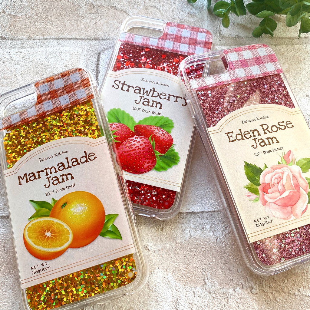 桜ジャムのグリッターケース iphone17 air iPhone14 iphone15 桜 花 春 グリッター キラキラ SE3 第3世代 iPhone16e