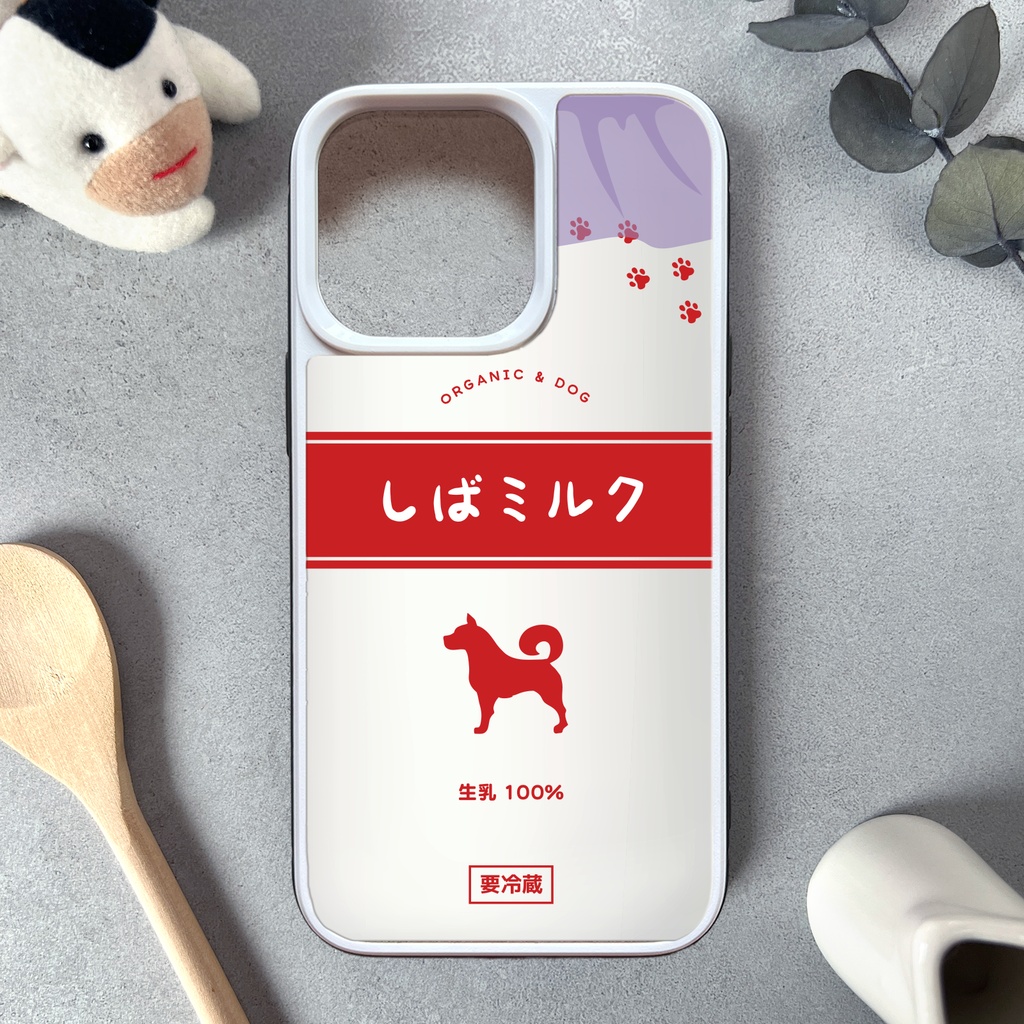 しばミルクのガラススマホケース(柴犬/強化ガラス) 猫 動物 黒猫 メンズ iPhone17e Air iphone15 スマホケース iphone16 iphone13 iphone14 SE 第3世代
