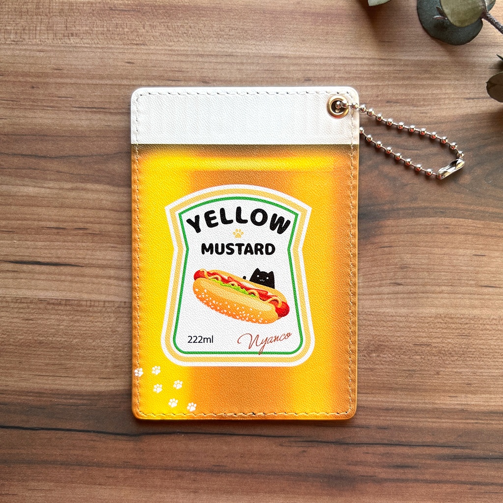 にゃんこマスタードのパスケース 猫 黒猫 定期入れ メンズ カードケース