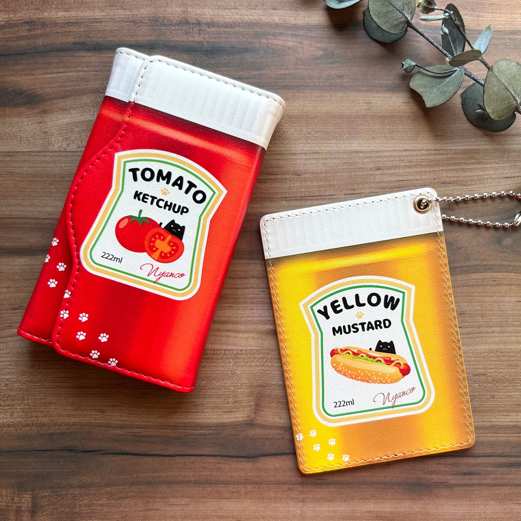 にゃんこマスタードのパスケース 猫 黒猫 定期入れ メンズ カードケース