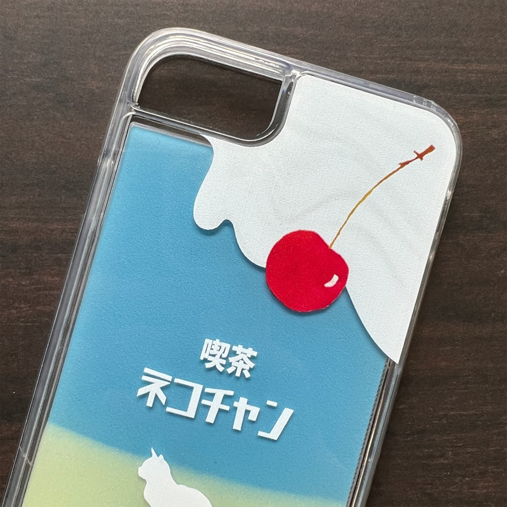ねこねこクリームソーダのネオンスマホケース 猫 iphone15 iPhone16 iphone13 iphone14 iPhone16e XR 他